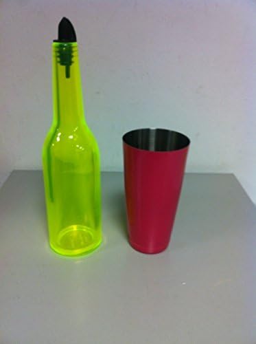 Flair bottle transparent colour fluorescent boston tin fuchsia 28oz