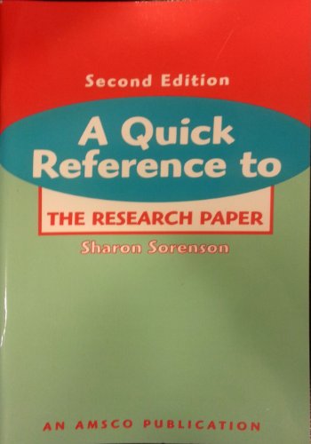 Download A Quick Reference to Research Paper