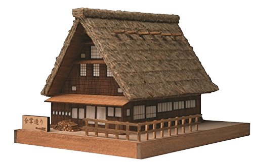 HOUSE CONSTRUCTED IN GASSHO STYLE MINI MODEL WOODEN BUILDING (japan import)