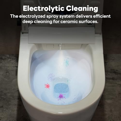 Casta Diva Smart Toilet with Bidet Built in, Auto Open Close, Foot Sensor, 1000 MaP Auto Flushing, ADA Comfort Height, Artistic Lighting, Smart Heated Seat, Foam Dispenser, Tank Built in (CD-U010Max)