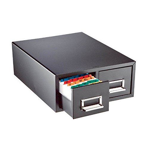 Steelmaster Double Card File Drawer, Steel, 6 x 9 Inches