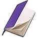 Scrivwell Dotted A5 Hardcover Notebook - 208 Dotted Pages with Elastic Band, Two Ribbon Page Markers, 120 GSM Paper, Pocket Folder - Great for Bullet journaling - Purple