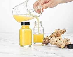 Syntic Reusable Ginger Shot Bottles with Caps - 8