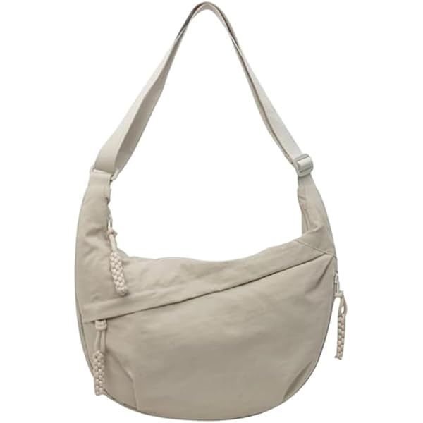 Nylon Crescent Crossbody Bag for Women Shoulder Tote Handbag