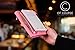 GOPEO of Course Holographic Glitter Server Book for Waitress and Waiter Zipper Pocket 8x5 Organizer Wallet | 10 Money Pockets | Original 2 Tone Interior | Cute Fits Aprons (Power Pink)