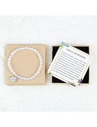 WMISIY Coworker Leaving Gift for Women Farewell Bracelet with Message Card & Gift Box