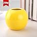 UQueen Colorful Stereoscopic Spherical Round Decorative Centerpiece Ceramic Vases Set for weddings, Artware Decoration Planter Flower Vase Home Décor for living room(Yellow)