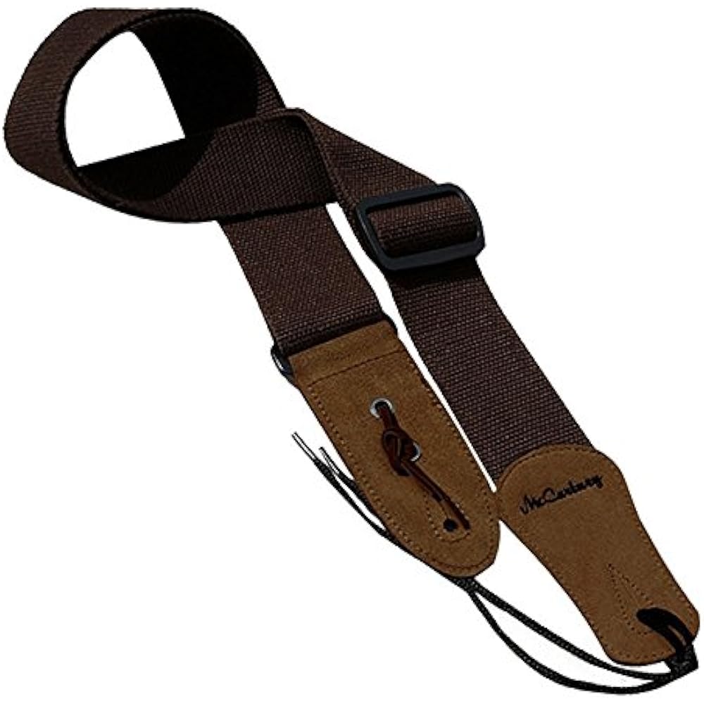 Guitar Strap With Leather Ends And Includes Ties For