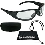 Motorcycle bifocal safety glasses +2.50 Foam Padded Z87 Safety Lenses with Zipper Hard Case and Sunglass String