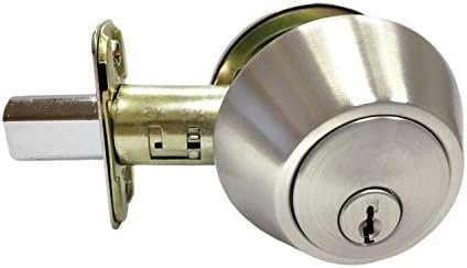 Pro-Grade Single Cylinder Deadbolt Door Lock, Satin Nickel