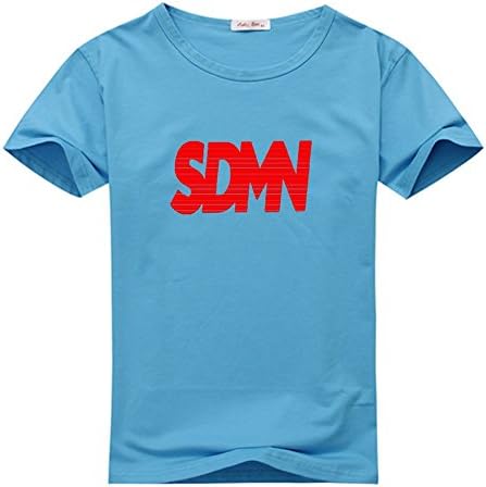 SDMN Sidemen Men's Custom Print Classic Cotton T-Shirt X-Large Sky Blue