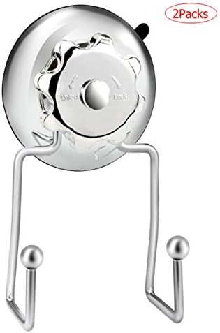 Supper Strong Suction Cups Hooks(2Packs)Specialized for Bathroom,Kitchen,Restroom,Office organization , by IROMIC