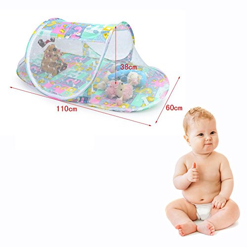 NNDA CO New Infant Baby Mosquito Net Tent Cradle Polyester Mesh Crib Netting Folding