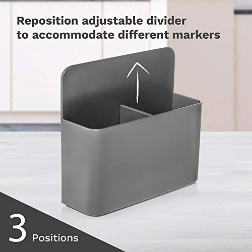 Jot & Mark Dry Erase Marker Holder Grey (Pack of 2) Handy