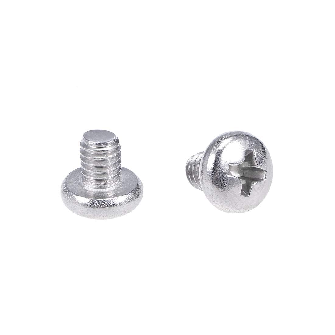 TOP-VIGOR 20Pcs Cross Pan Head Machine Screws, M4x5mm Phillips Round Head Screws Bolts for Machinery, Furniture, Car, Motorcycle Repair, Electronic Products, Ship Assembly, and DIY