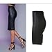 Womens Faux leather High Waist Strech Denim Pencil Skirt