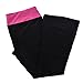 truactivewear Women's Bootcut Yoga pants with Contrast Waistband Black/Pink-XXX-Large