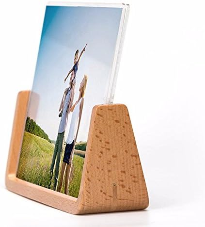 YUCH Photo Frame Simple Wood u Acrylic Desktop Decoration 7inch