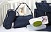 SoHo diaper bag Tribeca 9 pieces nappy tote bag for baby Mom Dad Stylish Insulated unisex Multifuncation travel Large Capacity Durable Includes Changing Pad, Stroller straps mesh organizer，Blue