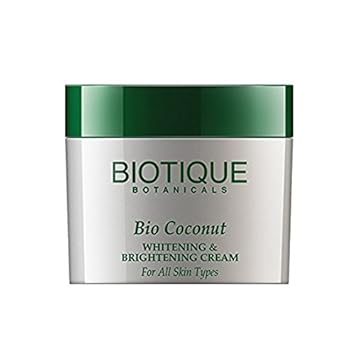 Biotique Botanicals Bio Coconut Whitening and Brightening Cream, 1.9 Ounce