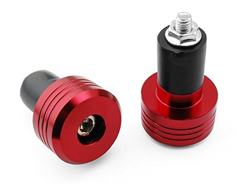 Paire Universel CNC Embouts de Guidon Poign/ée 7//8 Moto VTT End Bar Rouge