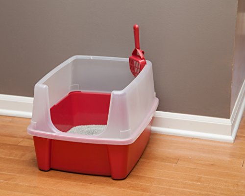 iris litter box with shield
