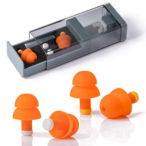 Dual Frequency Denoise Earplugs with High/Low Frequency Filters and