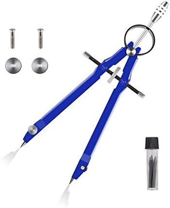 Precision Compass,Math &amp; Geometry Compass with Lock, Metal and Durable Compass for Solid and Plane Precision Tool, Fit for Drafting, Drawing, Measuring