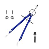 Precision Compass,Math & Geometry Compass with Lock, Metal and Durable Compass for Solid and Plane Precision Tool, Fit for Drafting, Drawing, Measuring