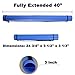 2-Pack Extendable Poster Tubes Expand from 24.5” to 40” with Shoulder Strap | Carry Documents, Blueprints, Drawings and Art | Blue and Yellow Portable Durable Round Storage Cases with Lids and Labels