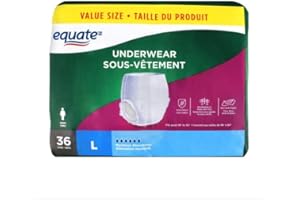 Women's Protective Underwear, Maximum Absorbency, Large, White, 36 Count