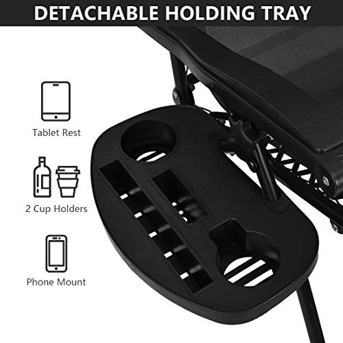 Patio Watcher Oversized Zero Gravity Chair Folding Recliner Chair with