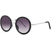 JOOX Polarized Retro Round Sunglasses for Women, Vintage Oversized Ladies Sun Glasses with 100% UV Protection Lens