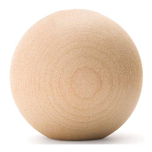 Wood Dowel Caps 11/2 inch Diameter with 1/2 inch Hole, Pack of 12 Unfinished Dowel Rod Caps for