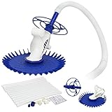 F2C Advanced Swimming Pool Cleaner Automatic Wall Climb Cleaning Tool Inground Above Ground Pool Hover Suction Vacuum Cleaner w/ 31.5FT 12-Sectional Hose