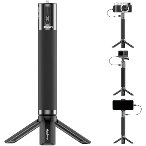 10000mAh Akkugriff, ULANZI BG-3 Batteriegriffe für Action Kameras, Externer Akku Powerbank mit Mini Stativ für Vlogging Kamera Live Streaming Filmmaki