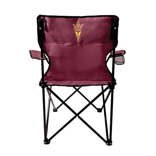Logo Brands NCAA Arizona State Sun Devils Quad Chair, Unisex Adult Chair with One Cup Holder, Team Color, One Size