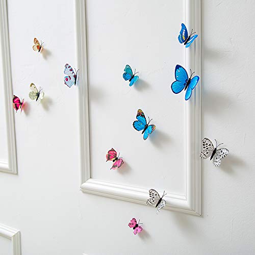 Download 36pcs Butterfly Wall Decals 3d Butterflies Decor For Wall Sticker Removable Mural Stickers Home Decoration Kids Room Bedroom Decor Blue Pricepulse
