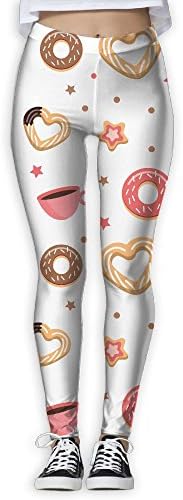 Spotrpant churros and Donut Women Printed Full-Length Yoga Workout Leggings For Running Outdoor Sports