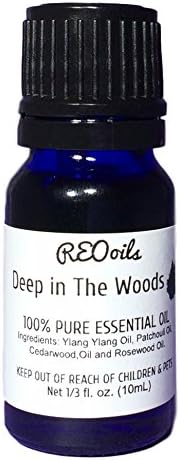 REOoils Deep in The Woods Essential Oil Blend, Ylang Ylang II, Patchouli, Cedarwood, and Rosewood 10 mL