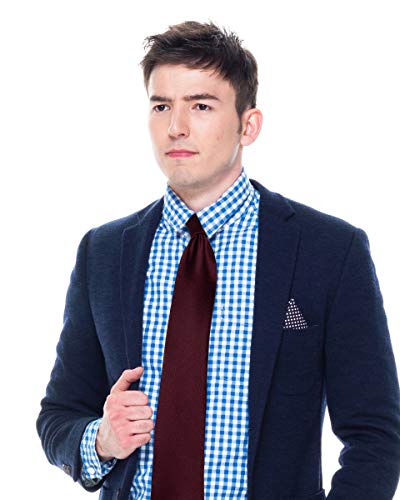 Solid satin tie, Neck tie,Micro fiber in Gift case (Burgundy)