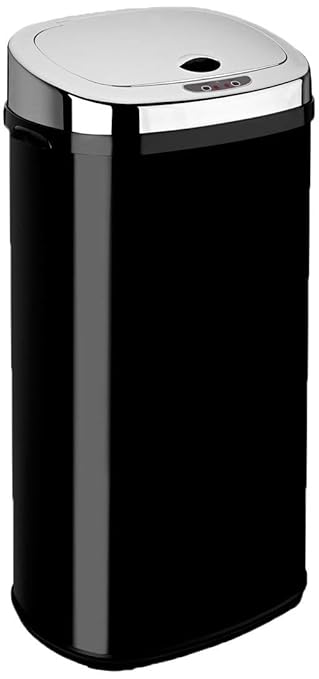 Dihl Mülleimer mit Sensor, rechteckig, 42 l, Schwarz, metall, schwarz, 42 L