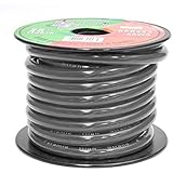 Pyramid RPB425 Ground Wire 4-Gauge, 25 Feet, Flexible, OFC Cable Wire (Black)