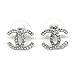 KC Luxury Classic Silver Earrings With Crystals