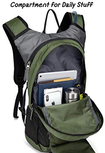 Hydration Backpack 2L Water Bladder - Insulated Lightweight Pack Running Hiking Riding Camping Cycling Climbing Fits Men & Women