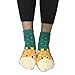 Women Boy Girl Slipper Socks Winter Towels Fabric Warm Socks Cartoon Yellow Giraffe X1