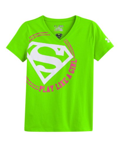 Under Armour Big Girls' Alter Ego Supergirl V-Neck