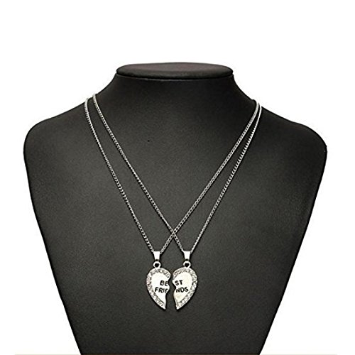 OUMOSI-Collana con ciondolo a forma di cuore spezzato \