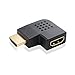 WOVTE HDMI Right Angle Port Saver Adapter Male to Female 90 Degree Vertical Flat Left Pack of 2