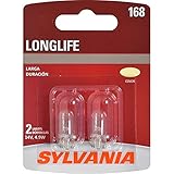 SYLVANIA - 168 Long Life Miniature - Bulb, Ideal for Interior Lighting - Map, Dome, Truck, Cargo and License Plate (Contains 2 Bulbs)